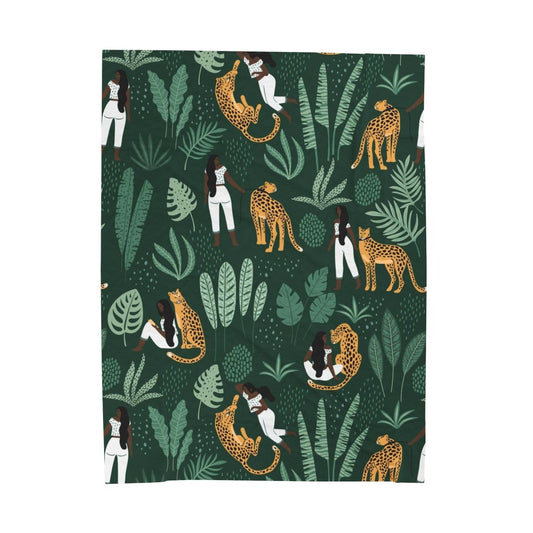 Cheetah Woman Blanket - Afrocentric Art by The Trini Gee