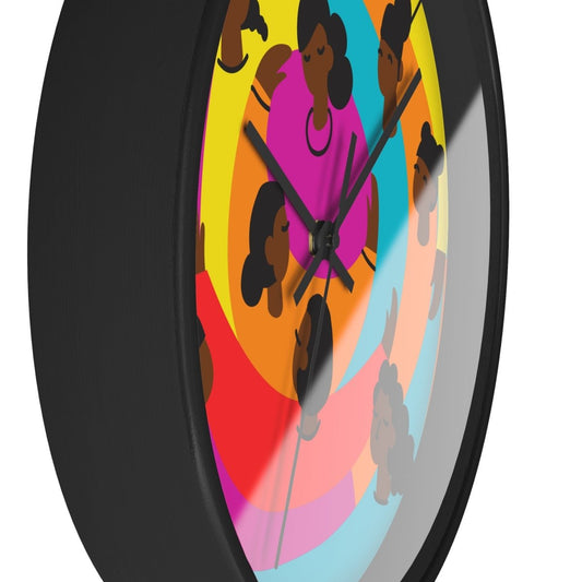 Circle of Women Wall Clock - Afrocentric Art by The Trini Gee