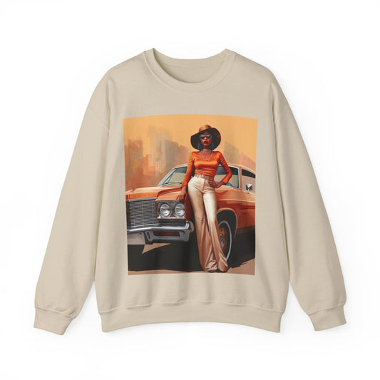 Classic Woman 70s Sweatshirt - Afrocentric Art by The Trini Gee
