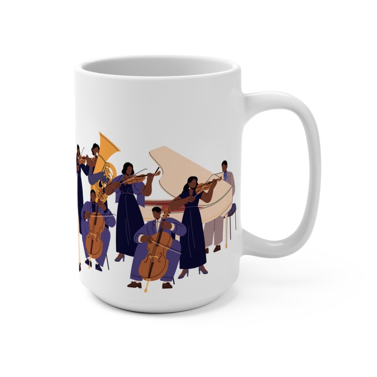Classical Musicians Mug - Afrocentric Art by The Trini Gee
