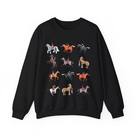 Equestrians Sweatshirt - Afrocentric Art by The Trini Gee