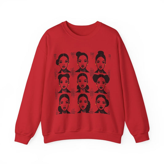 Everyday Afro Buns Sweatshirt - Afrocentric Art by The Trini Gee