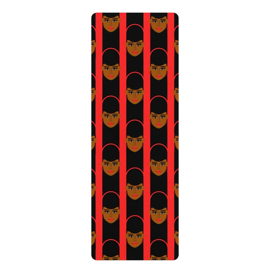 Face Pattern Yoga Mat - Afrocentric Art by The Trini Gee