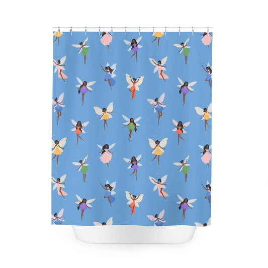 Fairies Shower Curtain - Afrocentric Art by The Trini Gee