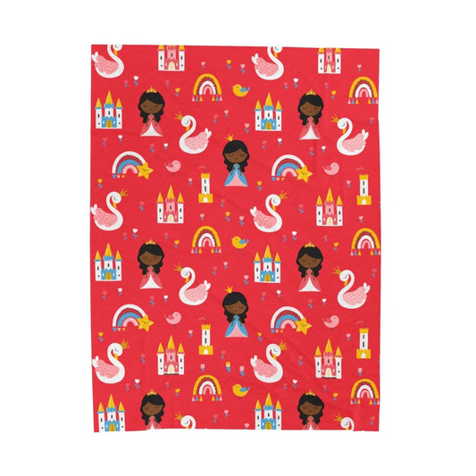Fairy Tale Princess Throw Blanket - Afrocentric Art by The Trini Gee