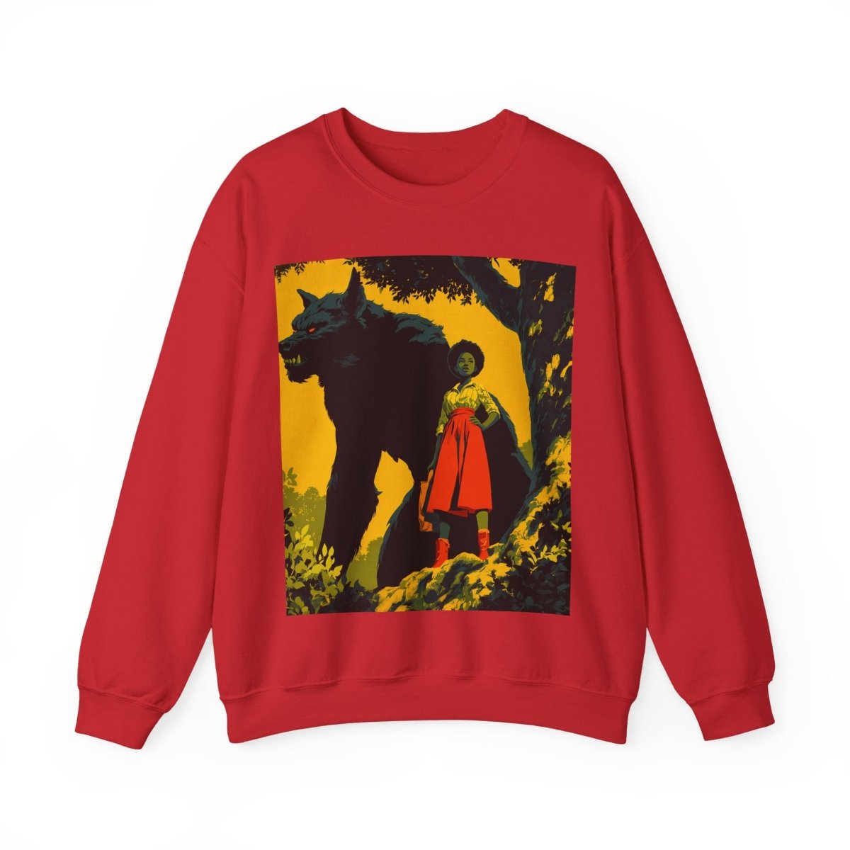 Fairytale Wolf Sweatshirt - Afrocentric Art by The Trini Gee