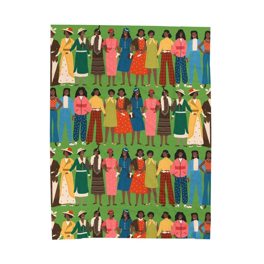Fashion Decades Blanket - Afrocentric Art by The Trini Gee