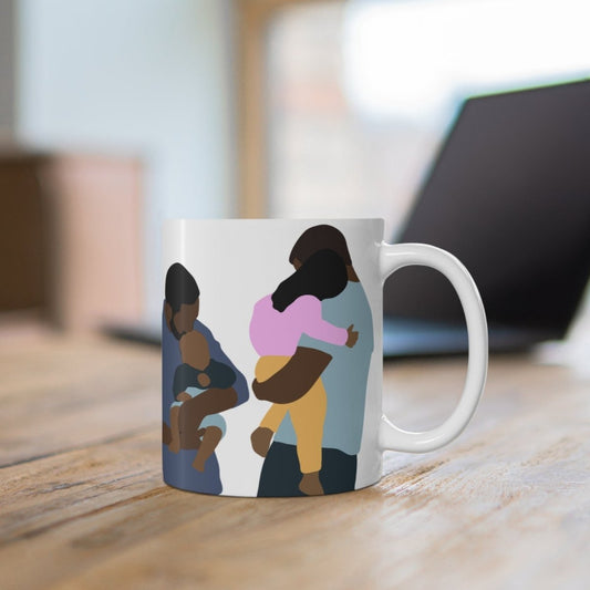 Fatherhood Mug - Afrocentric Art by The Trini Gee