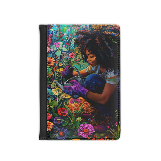 Garden Girl Passport Cover - Afrocentric Art by The Trini Gee