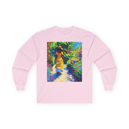 Garden Walk Long Sleeve Shirt - Afrocentric Art by The Trini Gee