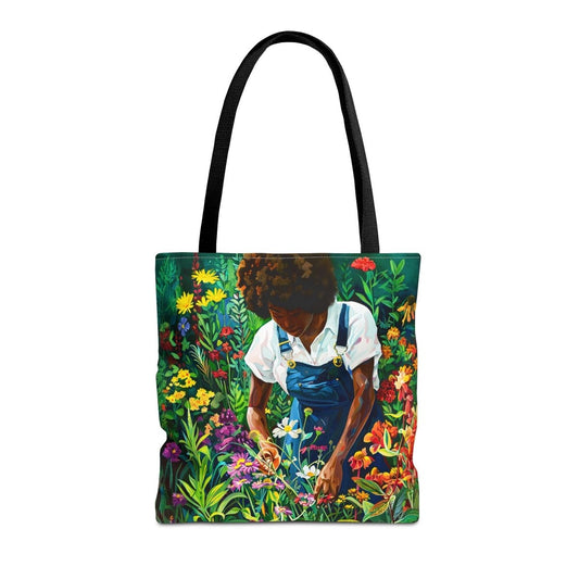 Garden Woman Tote Bag - Afrocentric Art by The Trini Gee
