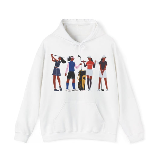 Golf Crew Hoodie - Afrocentric Art by The Trini Gee