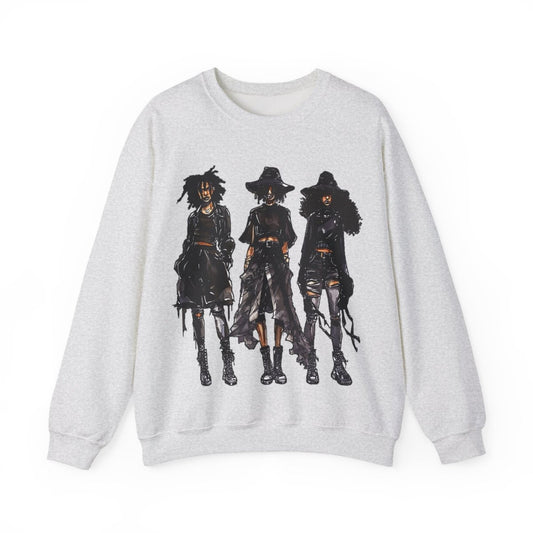 Goth Girls Sweatshirt - Afrocentric Art by The Trini Gee