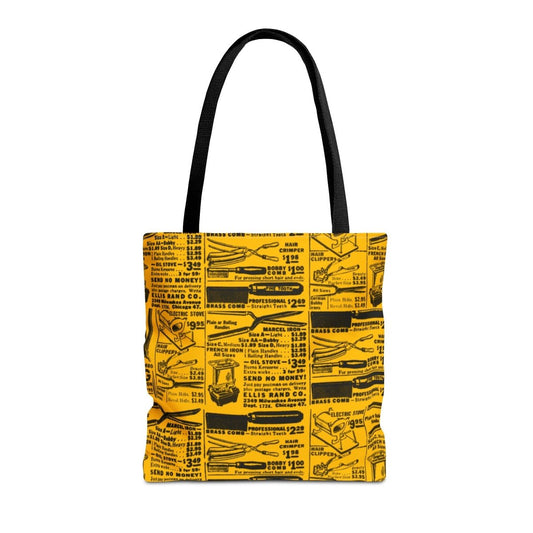 Hot Comb Ad Tote Bag - Afrocentric Art by The Trini Gee