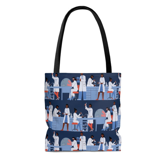 Lab Scientists Tote Bag - Afrocentric Art by The Trini Gee