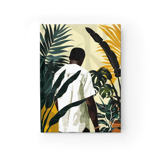 Man with Plants Journal - Afrocentric Art by The Trini Gee