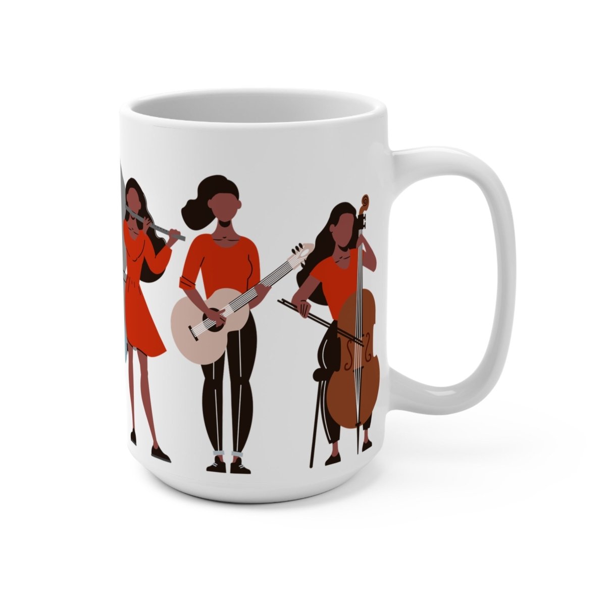 Music Girls Mug - Afrocentric Art by The Trini Gee