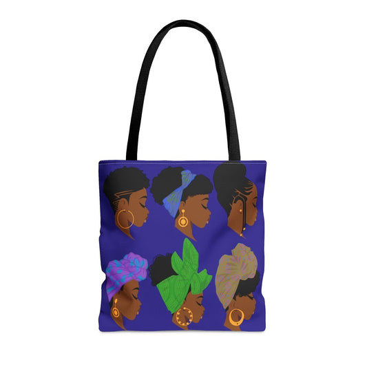 Naturals & Headwraps Tote Bag - Afrocentric Art by The Trini Gee