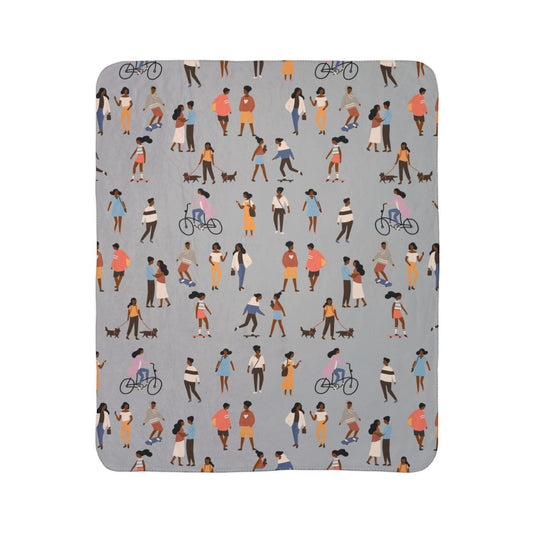 Outdoor People Sherpa Blanket - The Trini Gee