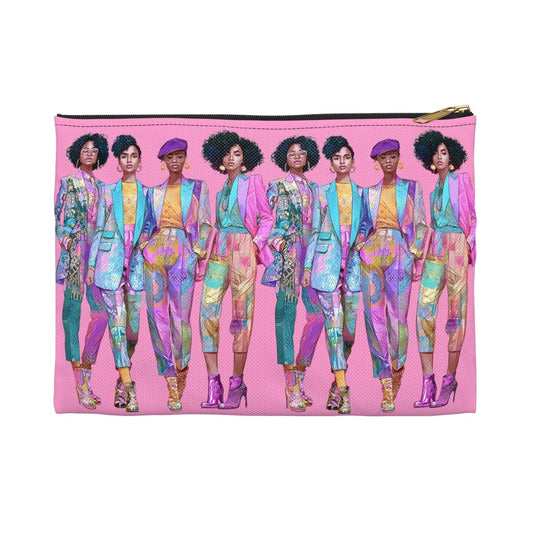 Pink Chic Posse Pouch - Afrocentric Art by The Trini Gee