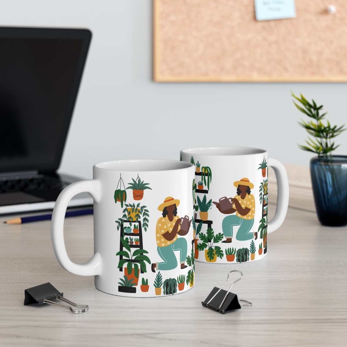 Plant Lady Mug - Afrocentric Art by The Trini Gee