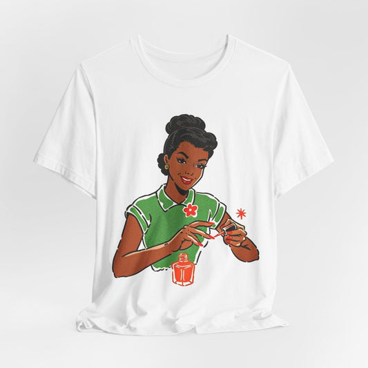 Polishing Nails Shirt - Afrocentric Art by The Trini Gee