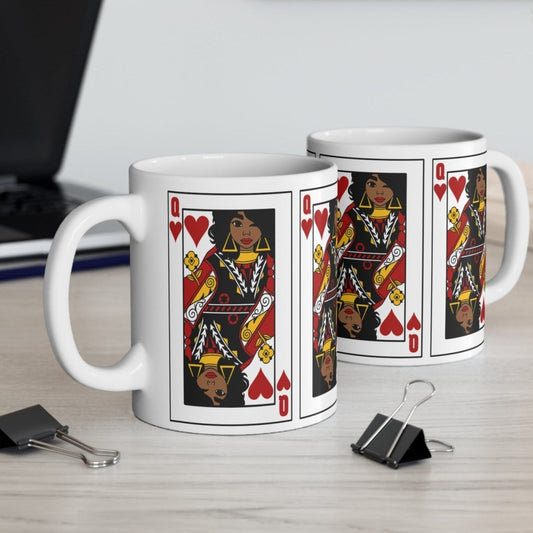 Queen of Hearts Mug - Afrocentric Art by The Trini Gee