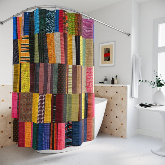 Quilt Style Shower Curtain - The Trini Gee