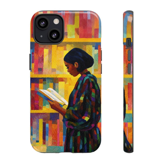 Reading Girl Phone Case - Afrocentric Art by The Trini Gee