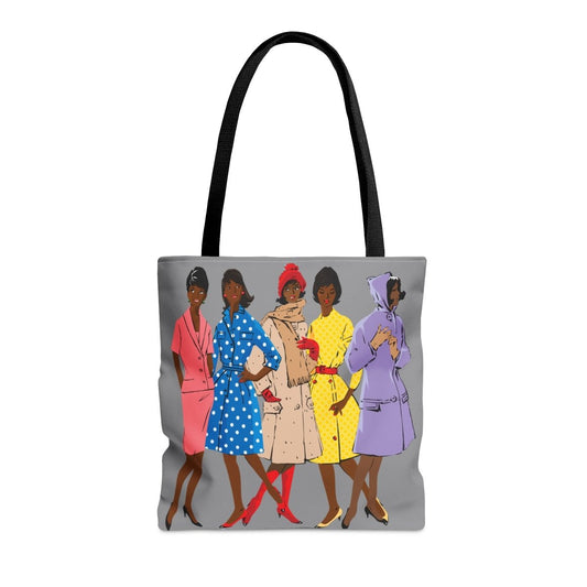Retro Black Women Tote Bag - Afrocentric Art by The Trini Gee