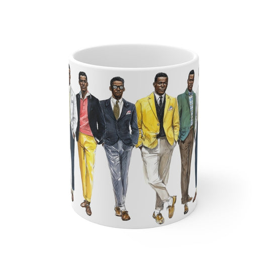Retro Men Fashion Mug - Afrocentric Art by The Trini Gee