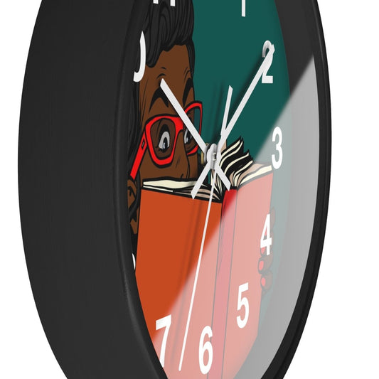 Retro Reader Wall Clock - Afrocentric Art by The Trini Gee
