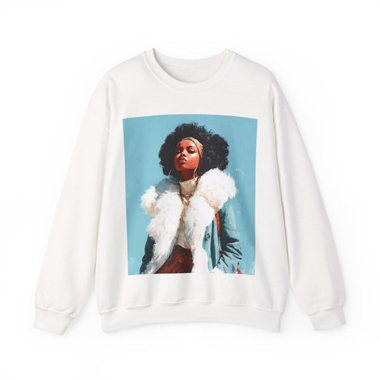 Retro Soul Style Sweatshirt - Afrocentric Art by The Trini Gee