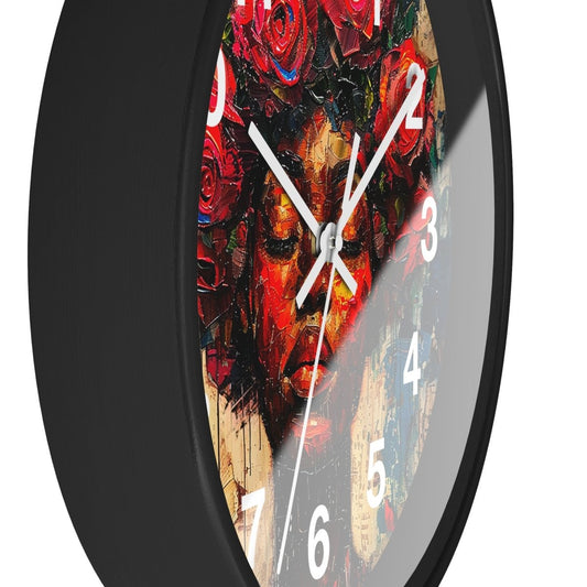 Rose Crown Wall Clock - Afrocentric Art by The Trini Gee