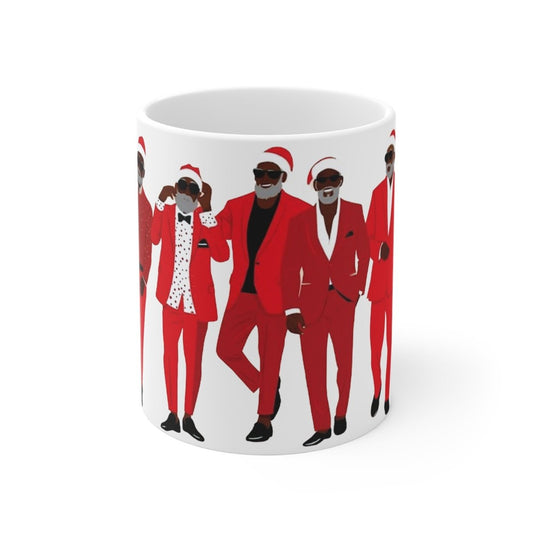 Santa Gents Mug - Afrocentric Art by The Trini Gee