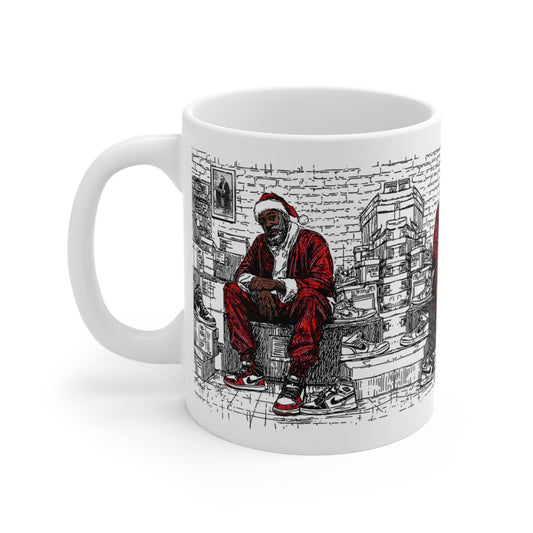Santa Sneakerhead Mug - Afrocentric Art by The Trini Gee