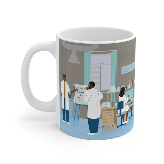 Scientific Lab Mug - Afrocentric Art by The Trini Gee