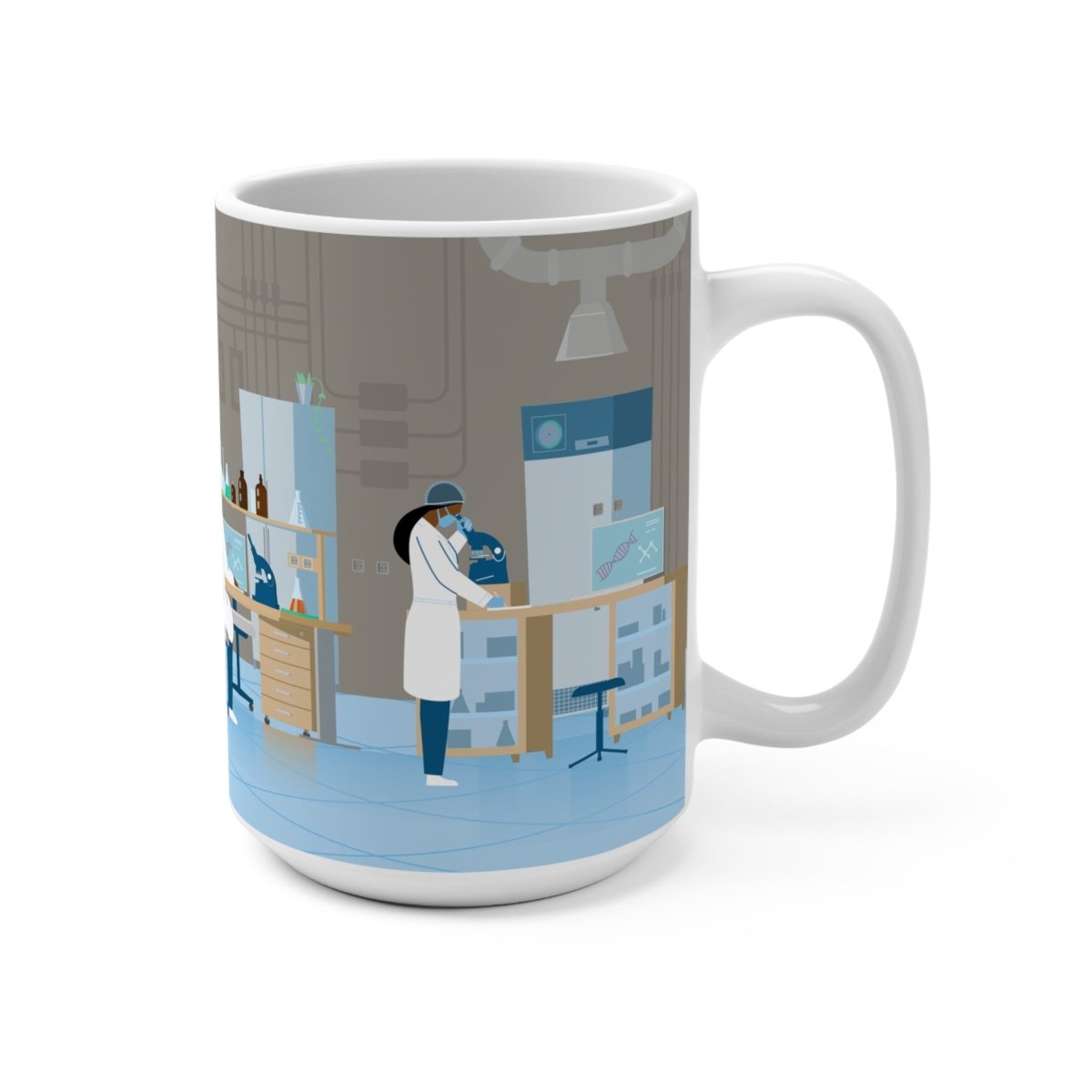 Scientific Lab Mug - Afrocentric Art by The Trini Gee