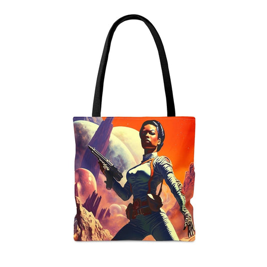 Space Fighter Tote Bag - Afrocentric Art by The Trini Gee