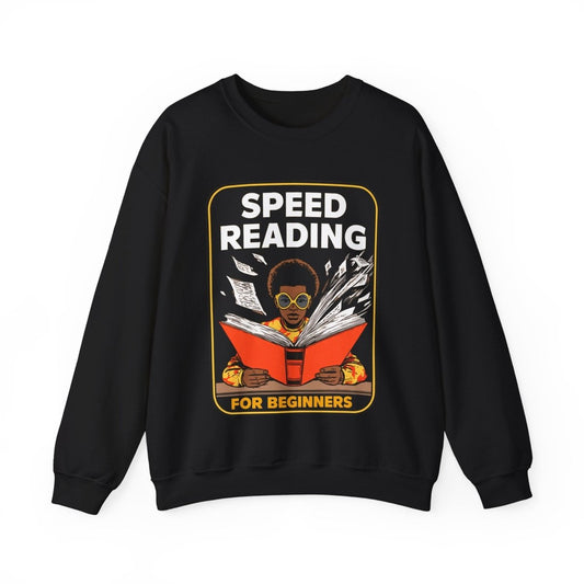 Speed Reading Sweatshirt - Afrocentric Art by The Trini Gee