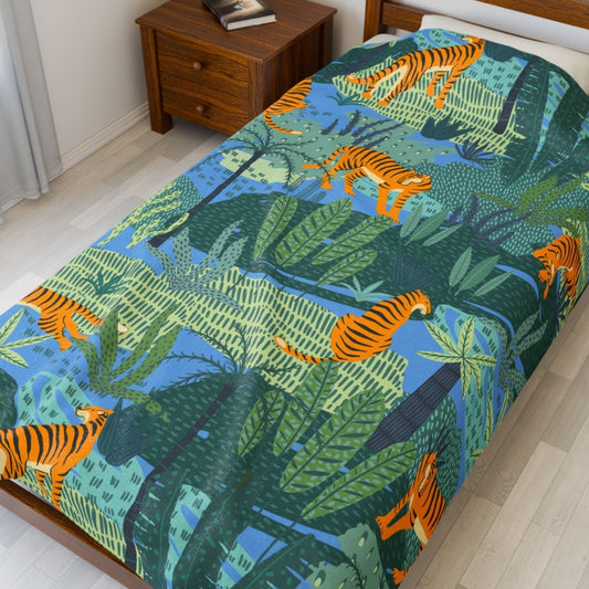 Tiger Jungle Blanket - The Trini Gee
