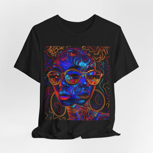 Trippy Psychedelic T‑Shirt - Afrocentric Art by The Trini Gee
