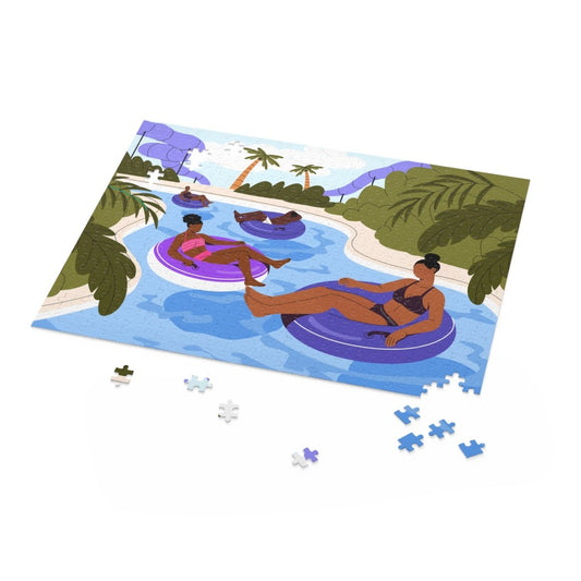 Tube Pool Puzzle (120, 252, 500 - Piece) - Afrocentric Art by The Trini Gee