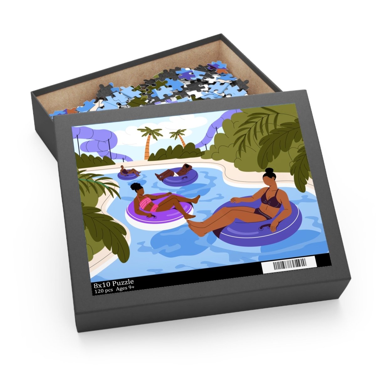 Tube Pool Puzzle (120, 252, 500 - Piece) - Afrocentric Art by The Trini Gee