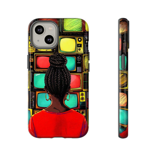 TV Off Phone Case - Afrocentric Art by The Trini Gee