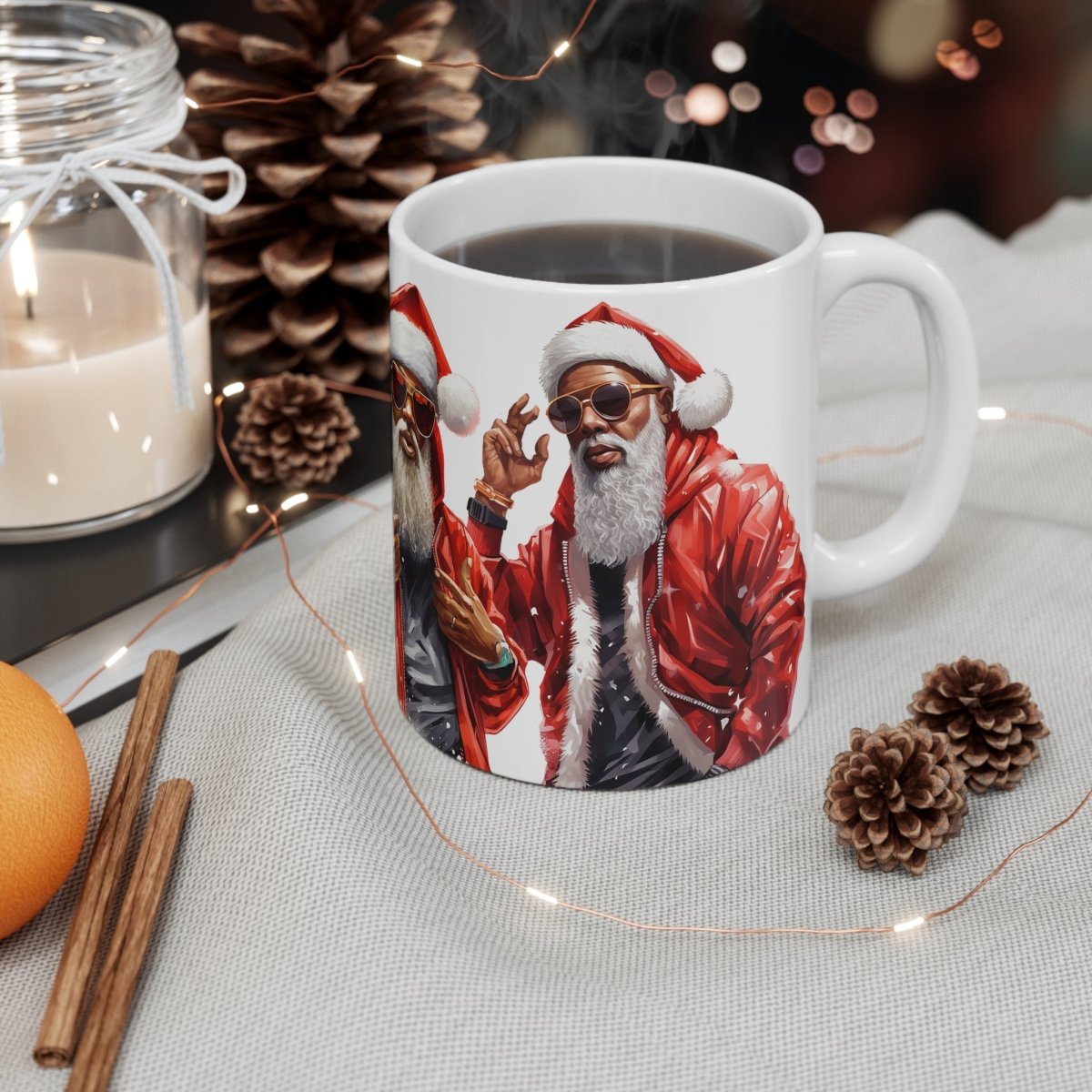 Urban Santa Mug - Afrocentric Art by The Trini Gee