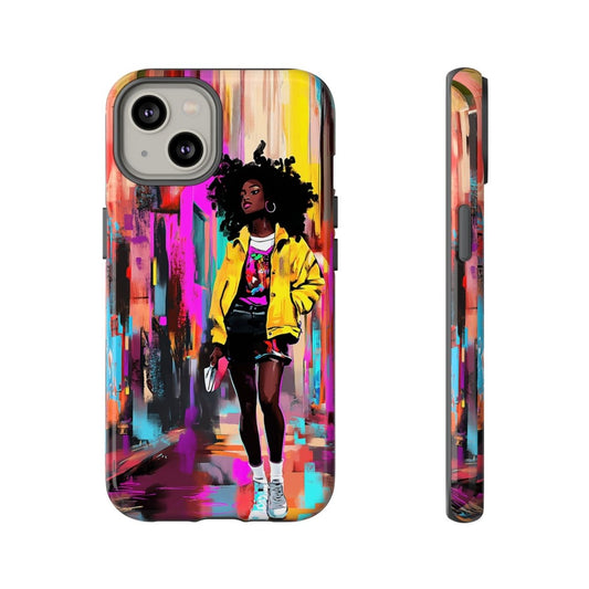Urban Walk Phone Case - Afrocentric Art by The Trini Gee