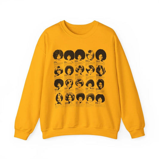 Vintage Wig Ad Sweatshirt - Afrocentric Art by The Trini Gee