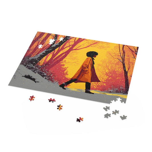 Winter Walk Puzzle - Afrocentric Art by The Trini Gee