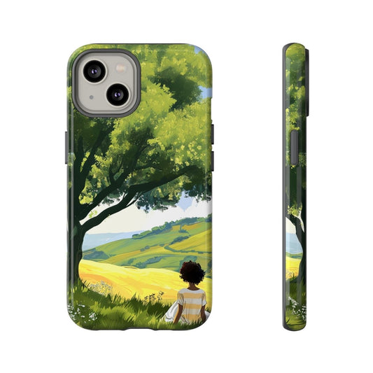 Woman in Field Phone Case - Afrocentric Art by The Trini Gee